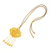 Tienda de oro con el mismo estilo de oro de arena vietnamita de seda incrustada con la cuerda ruyi protegida del emperador collar bolsa con cierre de dragón y fénix chino nuevo