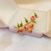 Broche de fruta estilo chinês pêssego da longevidade para mulheres, temperamento clássico, elegante, acessórios de pêssego da longevidade, design de nicho, broche de alta qualidade
