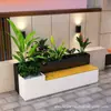 Combinación de Macetero de Acero Inoxidable para Exteriores, Canaleta para Flores de Hierro Forjado, Departamento de Ventas de Valla Municipal para Calle Comercial, Macetero Exterior para Flores