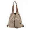 Mochila multifuncional de moda transfronteiriça nova bolsa de ombro feminina cor sólida bolsa de saco com cordão de grande capacidade mochila casual