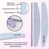 Herramientas para uñas lima de arena gris lima de manicura para quitar uñas lima pulidora con forma de media luna de doble cara en stock al por mayor