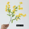 Buquê de Flores Artificiais Nome-Sem-Esquecer de 3 Hastes para Arranjo de Cena, Exibição Decorativa, Arte Floral, Paisagismo de Alto Padrão, Flor Artificial Lilás