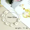 Moda Europeia e Americana Colar Pulseira Tornozeleira de Concha Feito à Mão Trançado Colar Gargantilha de Concha de Água Doce Corrente de Clavícula Atacado