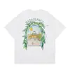 Casa Casablanca Camiseta Casual de Manga Corta Versión Correcta ins Marca de Nicho Trendy Europea y Americana High Street Algodón Puro