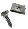 Clipe de Fixação Metálico em Forma de U para Carro e Motocicleta com Base de Porca Autoatarraxante Torx Fivela de Clipe em Forma de U Parafuso Autoatarraxante