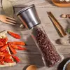 Moedor de Cabeça Dupla Aço Inoxidável 304 Moedor de Pimenta Preta Garrafa de Pimenta Alimentícia Multifuncional Manual 2 em 1