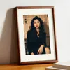 Suporte de Exibição de Porta-Retrato de Família em Madeira Maciça com Acabamento de Luxo, Impressão de Fotos em Nogueira Preta, Moldura Comemorativa para Impressões de Fotos 6 polegadas 8 polegadas