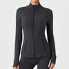 Jaqueta de Yoga Outono e Inverno Europeia e Americana Novo Estilo Slim-fit Gola Alta Zíper Jaqueta Esportiva Personalizada OEM