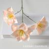 Flor de simulación 3 cabezas tulipán abierto impresión 3D tela mate boda hogar arreglos florales adornos accesorios para fotos