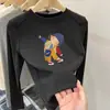 Colección de otoño e invierno: Camiseta interior térmica de manga larga para niños con estampados de dibujos animados, camiseta cálida, top casual y versátil, estilo moderno