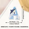 Patche Bordado Letra 26 Baleia Novo Desenho Animado Transfronteiriço Onda Azul e Branca Adesivo Termocolante Patche Decorativo Patche para Roupa