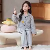 Pijama de Niña con Oso de Dibujos Animados 2026 Nuevo Conjunto de Ropa para el Hogar de Manga Larga de Algodón Puro para Niñas de Escuela Secundaria