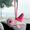 2026 Nuevo Colgante de Coche de Tortuga y Erizo Tejidos a Crochet Hechos a Mano para Decoración de Coche Colgante para Coche
