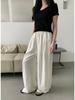 Baishuwang Sé una forma de pantalón que sea más delgada que unas piernas pequeñas. Pantalones casuales con cordón versión estrecha para mujer en primavera