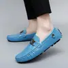 Zapatos Doudou Transfronterizos para Hombre Zapatos Slip-on Británicos Mocasines de Cuero Genuino Moda Casual Zapatos de Cuero Tallas Grandes Zapatos de Negocio para Hombre Pareja