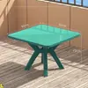 Mesa y Silla de Plástico para Patio Exterior Combinación Mesa para Puesto de Comida Mercado Nocturno Silla con Respaldo Barbacoa Impermeable Protector Solar Playa Exportación
