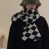 Lenço pequeno estilo ins coreano para meninas, lã tricotada para outono e inverno, aquecedor de pescoço versátil estilo coreano para estudantes, em estoque
