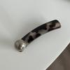 Elegante Presilha de Bico de Pato com Estampa de Leopardo Quebrado Lavar o Rosto Gradiente Pérola Franja Presilha Lateral Dupla Grampo de Cabelo Acessórios de Cabelo