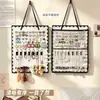 Bolsa colgante de fieltro para almacenamiento detrás de la puerta del dormitorio, organizador de pared para collares, pendientes, joyas, gafas, accesorios para el cabello de niños y pinzas para el cabello