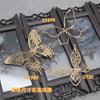 Material de tocado nupcial DIY banda para el cabello coreana horquilla mariposa hueca cobre lámina delgada accesorios corona fénix Xiuhe