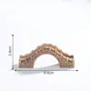 Puente de piedra creativo de paisaje en miniatura, serie de puentes de madera vintage, accesorios decorativos DIY para paisajismo de jardines, adornos en miniatura