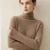 26 nuevos modelos de suéteres de cachemir 100% puro de prêt-à-porter de primera línea para mujer, camiseta base de punto de cuello alto, suéter de invierno