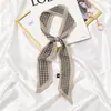 Novedad de Verano Estilo Coreano Bufanda de Organza Gasa Seda Bufanda de Primavera y Otoño Cinta para el Cabello Corbata Corbata Multifunción Bolsa con Cinta