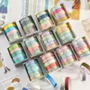 Fita Washi Bobo Gummy Series Embalada com Caixa 5 Rolos para Journaling DIY, Materiais de Diário, Adesivos Decorativos para Colagem