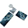 Juego de tres piezas para baño y WC Amazon transfronterizo, alfombrilla absorbente para suelo de baño, alfombrilla decorativa para WC de mármol de franela