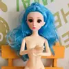 Muñeca Nude de 30 cm con Múltiples Articulaciones, Cabello Rizado a la Moda, Muñeca para Vestir, Práctica de Maquillaje DIY, Colgante de Sirena