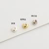 S925 Plata Esterlina Cuentas Medio Paquete Envueltas con Alambre Hebilla de Posicionamiento Hecho a Mano DIY Accesorios Hechos a Mano Cuentas Abiertas Brillantes de Media Luna