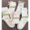 Estilo Dulce y Femenino de Primavera y Verano Versátil Encaje Lindo Alta Apariencia Calcetines Blancos Nudo de Lazo de Verano Calcetines Estilo Coreano