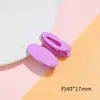 Pinza de Lado para Flequillo de Niña de Verano de 4 cm, Color Caramelo Lindo para Mujeres, Pinza de Pato de Plástico Ovalada Versátil de Color Brillante