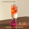 Copo de suco vintage de nicho, estilo ins, alto valor estético, copo de água com gás de pé alto, novo design criativo
