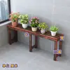Estante para flores de balcón, estante para flores de exterior carbonizado, macetero de madera, jardinera de un solo nivel para jardín, estante de pared, decoración del hogar, estante para manualidades, otros