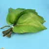 Papel de regalo hecho a mano con flores y hojas Rosa sosteniendo flor Hoja de flor material de rosa bolsa de plástico flor Rama de flor