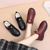 Zapatos de Algodón del Viejo Pekín para Mujer, Invierno con Forro de Terciopelo Cálido Impermeables, Zapatos para Madres de Mediana Edad y Ancianas, Suela Suave Antideslizante, Zapatos para Señoras Mayores y Abuelas
