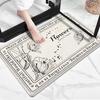 Alfombra de Baño de Terciopelo de Cordero, Antideslizante, Alfombra para Pies de Secado Rápido, Puerta de Entrada, Puerta de Baño, Alfombra Antideslizante, Lavable a Máquina