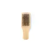 Escova de barba dupla face de borracha com cerdas de javali feita sob medida para homens, escova de bambu de face única para cuidados e limpeza da barba para uso doméstico