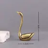 Enfeites de Cisne em Latão Puro, um Par de Animais de Chá, Acessórios de Decoração de Sala de Estar, Quarto, Hall de Entrada, Bar, Rack de TV de Alta Qualidade