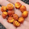 Sal marinho flutuante fluorescente cera de abelha garra de gato contas soltas laranja cera de abelha artificial garra de gato pulseira colar brincos acessórios