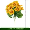 Flores Artificiales Transfronterizas, Ramo Pequeño de Cinco Ramas, Pensamientos, Arreglos Florales, Decoración del Hogar, Adornos Pequeños, Flores Artificiales Falsas al por Mayor