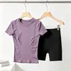 Ropa de yoga para mujer, ropa deportiva para fitness, ropa ajustada, transpirable, absorbente de sudor, secado rápido, conjunto de yoga adelgazante para mujer