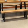 Combinación Moderna y Sencilla de Mesa y Silla de Comedor de Madera Maciza, Restaurante, Snack Bar, Mesa de Comedor de Tronco, Restaurante de Barbacoa, Restaurante de Hot Pot, Mesa Larga