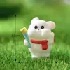 Novo casal Série Coelho micro paisagismo jardinagem DIY acessórios bola de cristal fofo fofo coelho branco resina ornamentos
