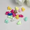 Dingyi Colorido Melocotón Luna Fría Galvanizado Color Sólido Acrílico Forma de Corazón Agujero Recto Cuentas Sueltas DIY Accesorios para Cadena de Teléfono Móvil