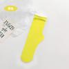 Estilo INS color fresco y brillante calcetines de hielo para mujer primavera y verano calcetines de terciopelo fino de pelo calcetines de pelo de tubo medio medias
