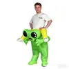 Bestseller transfronterizo de Amazon: Disfraz inflable de alienígena con temática de Halloween para actuaciones en escenario y maquillaje