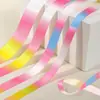 Cinta Colorida de Satén Accesorios DIY Lazo de Poliéster Decoración de Cumpleaños Empaque de Caja de Regalo Cinta Arcoíris