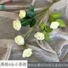 Flor Artificial de Chá com Brotos, 6 Cabeças, Flor de Lótus, Cenário para Salão de Banquetes de Hotel, Flores Artificiais, Decoração de Cena de Casamento, Arranjo de Flores, Flores Artificiais